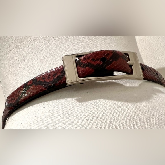 Chic Red Snake Print Belt - Picture 1 of 10